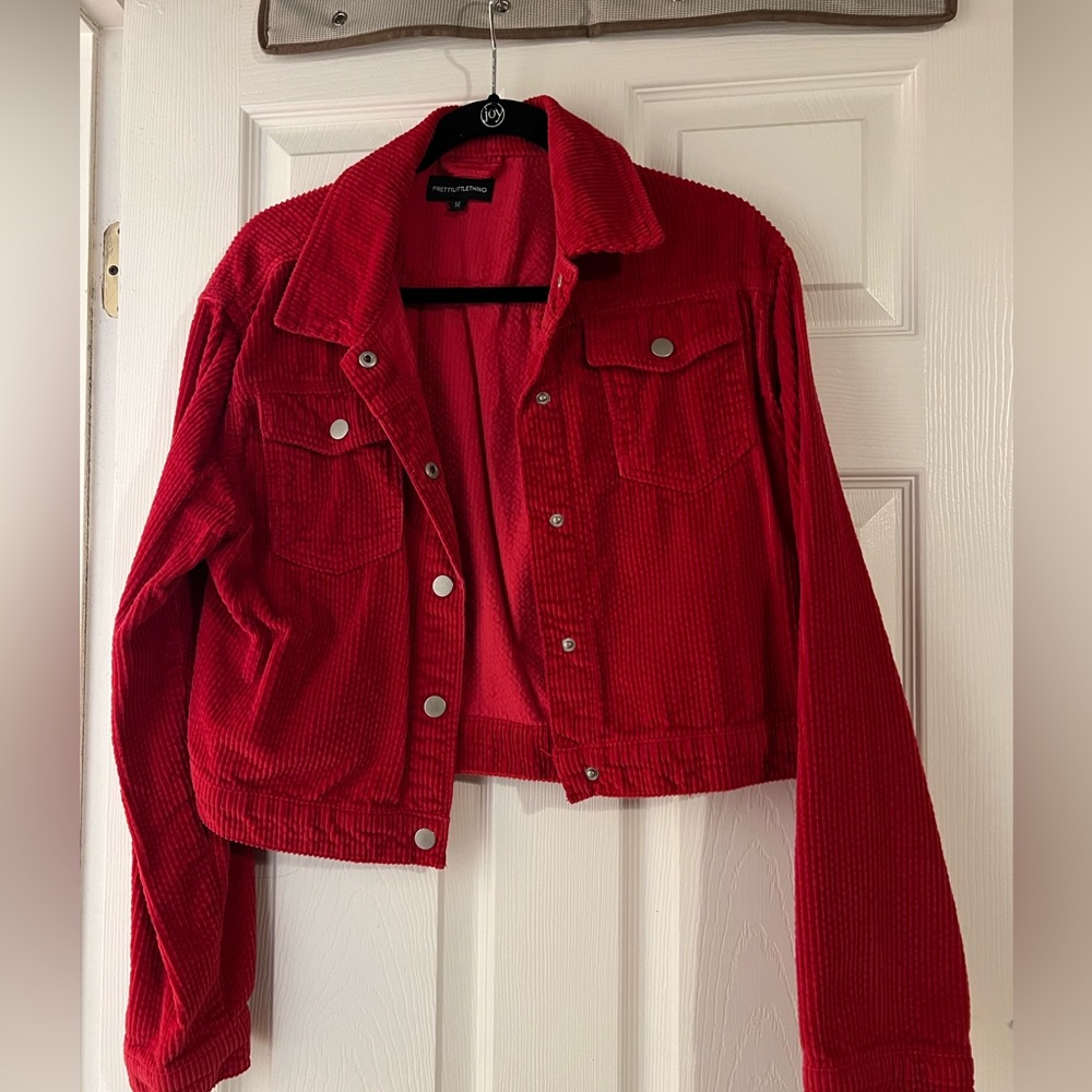 Red corduroy jacket